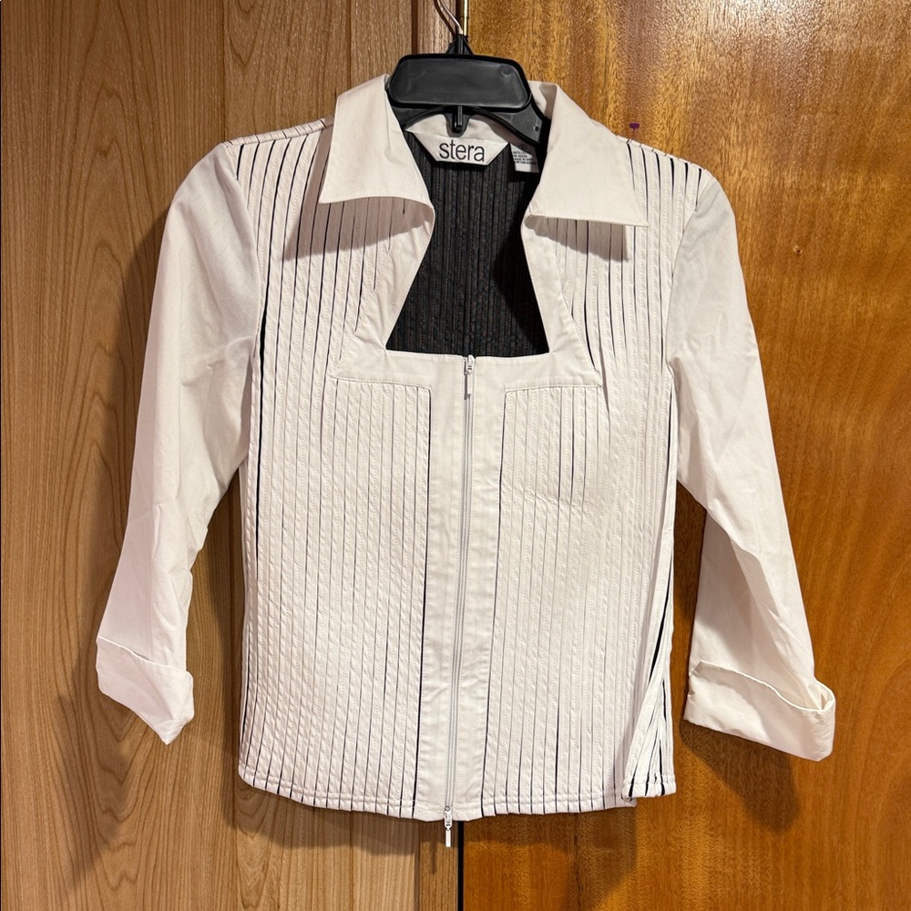 Stera Cotton Double Zip Up Shirt